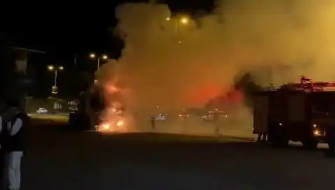 Zonguldak'ta Seyir Halindeki TIR Korkunç Bir Yangınla Karşılaştı!