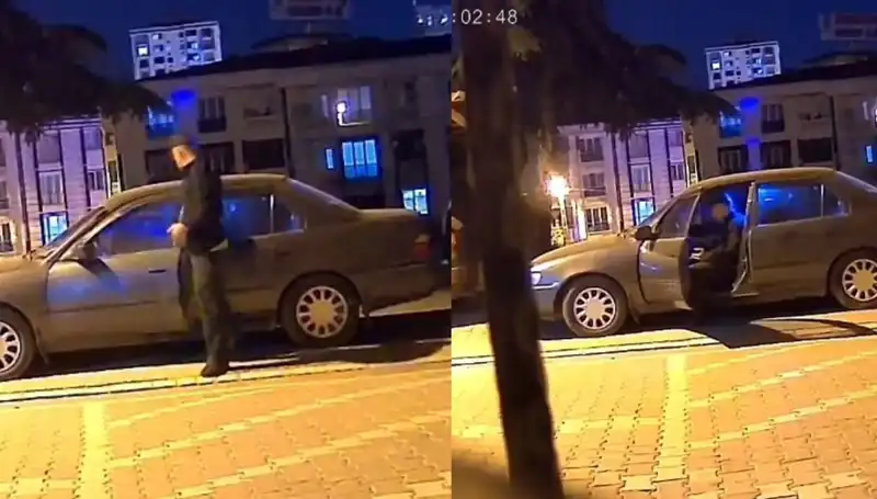 Park Halindeki Otomobili Saniyeler İçinde Çalan Hırsızlık Olayı!