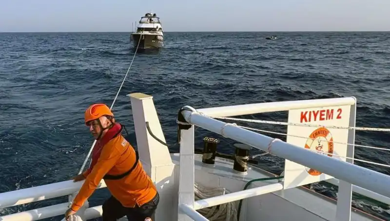 Marmaris Açıklarında Hayat Kurtaran Tekne Kurtarıldı